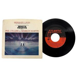 1985 Phil Collins Marilyn Martin Separate Lives 45 RPM Vinyl Record White Nights
